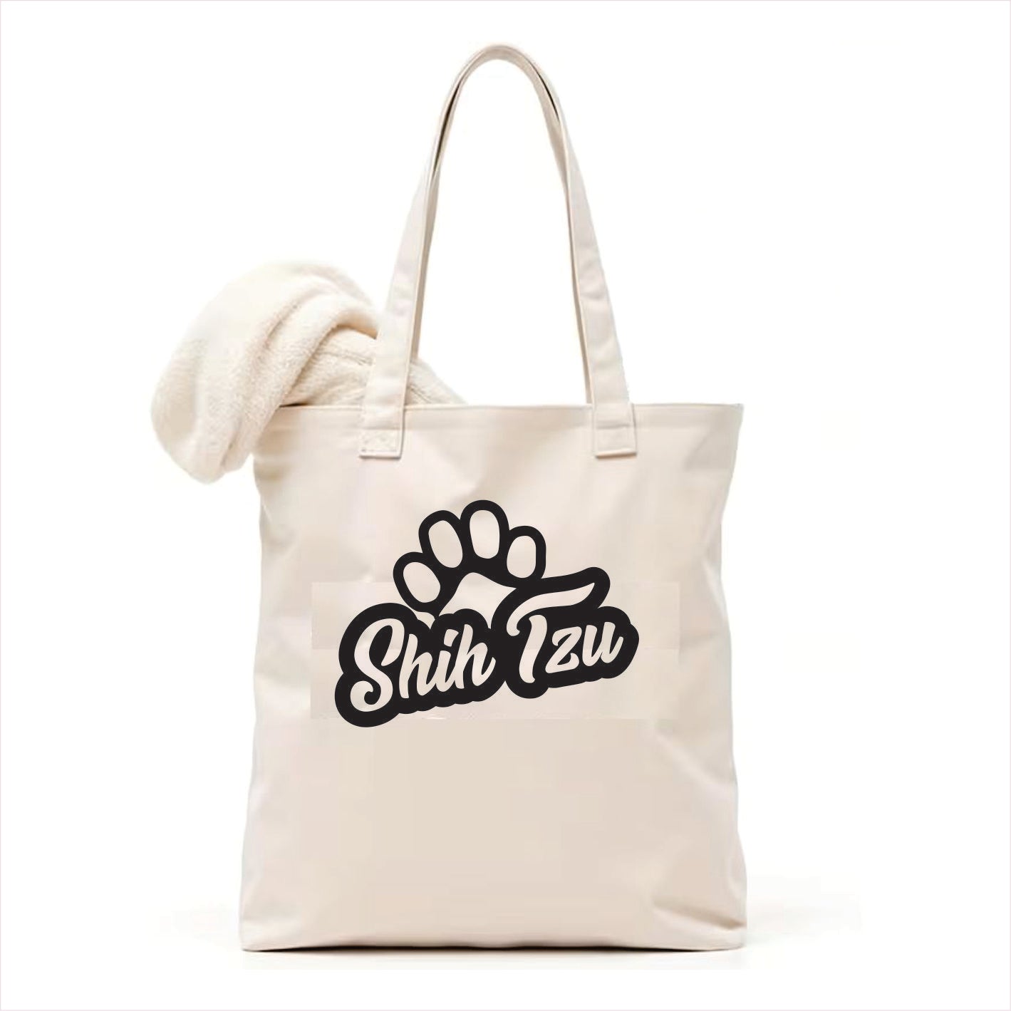 Shih tzu dog paw tote bag 3