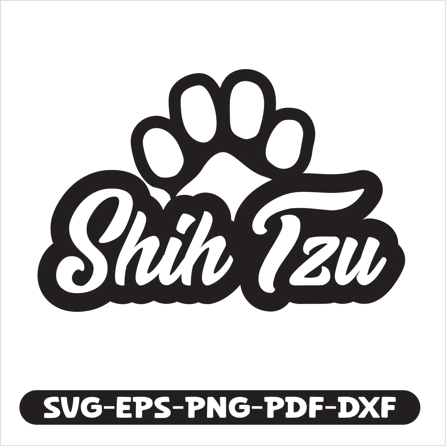 Shih Tzu Paw SVG EPS PNG PDF DXF Cutting