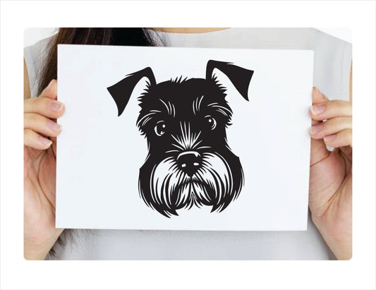 SHNAUZER DOG face peeking Vinyl Decal Sticker FREE shipping