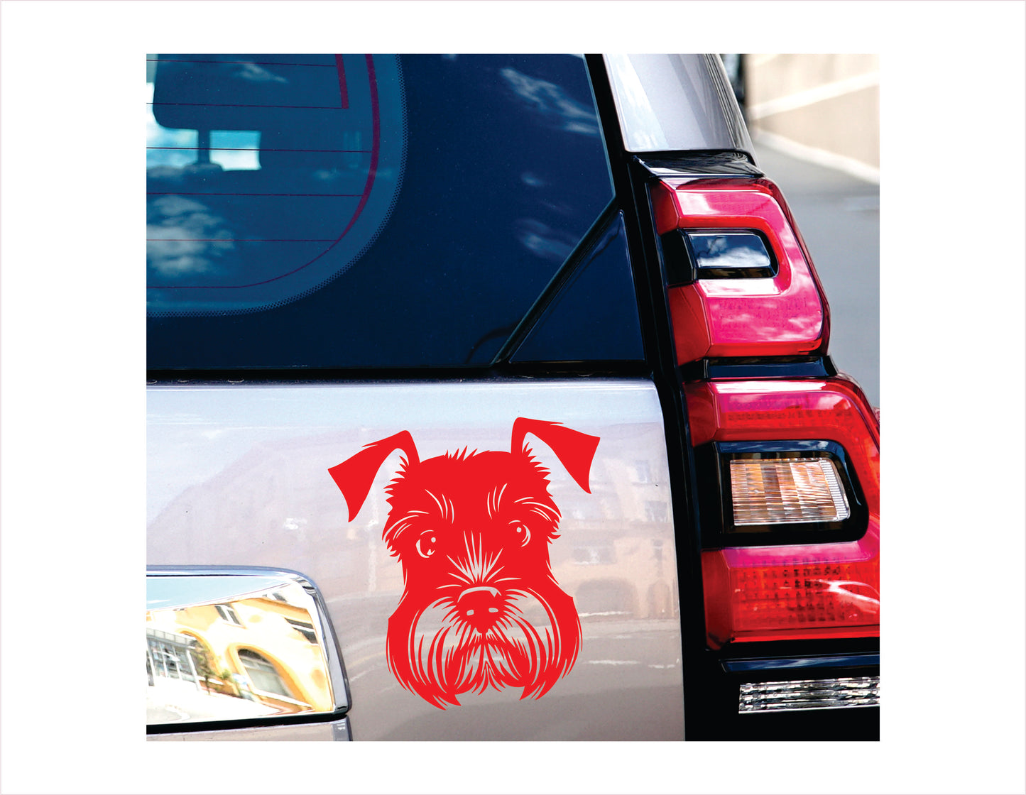 SHNAUZER DOG face peeking Vinyl Decal Sticker FREE shipping