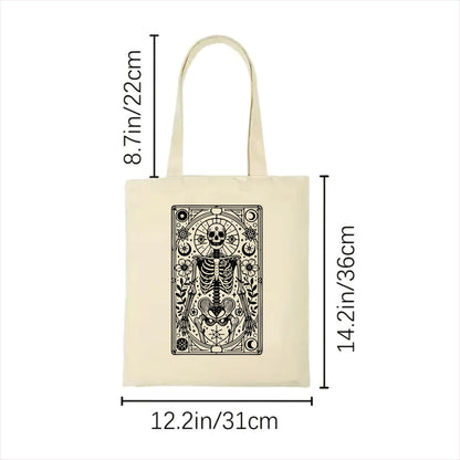 Skull tarot gothic tote bag 2