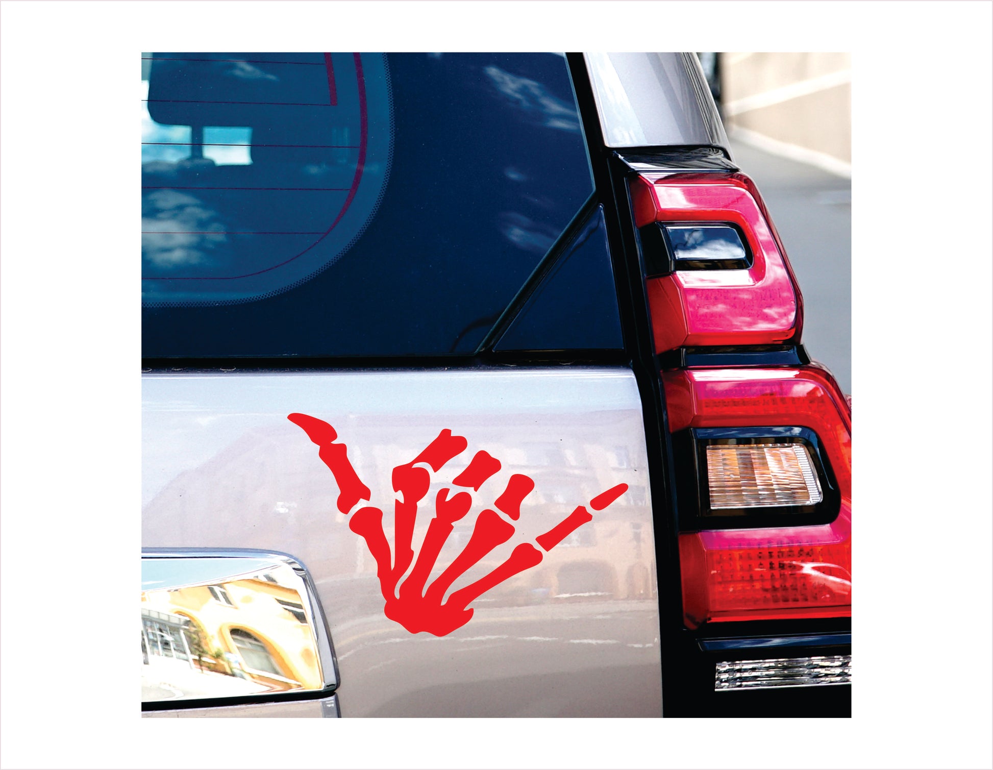 Skull Hang Red Vinyl Decal Sticker