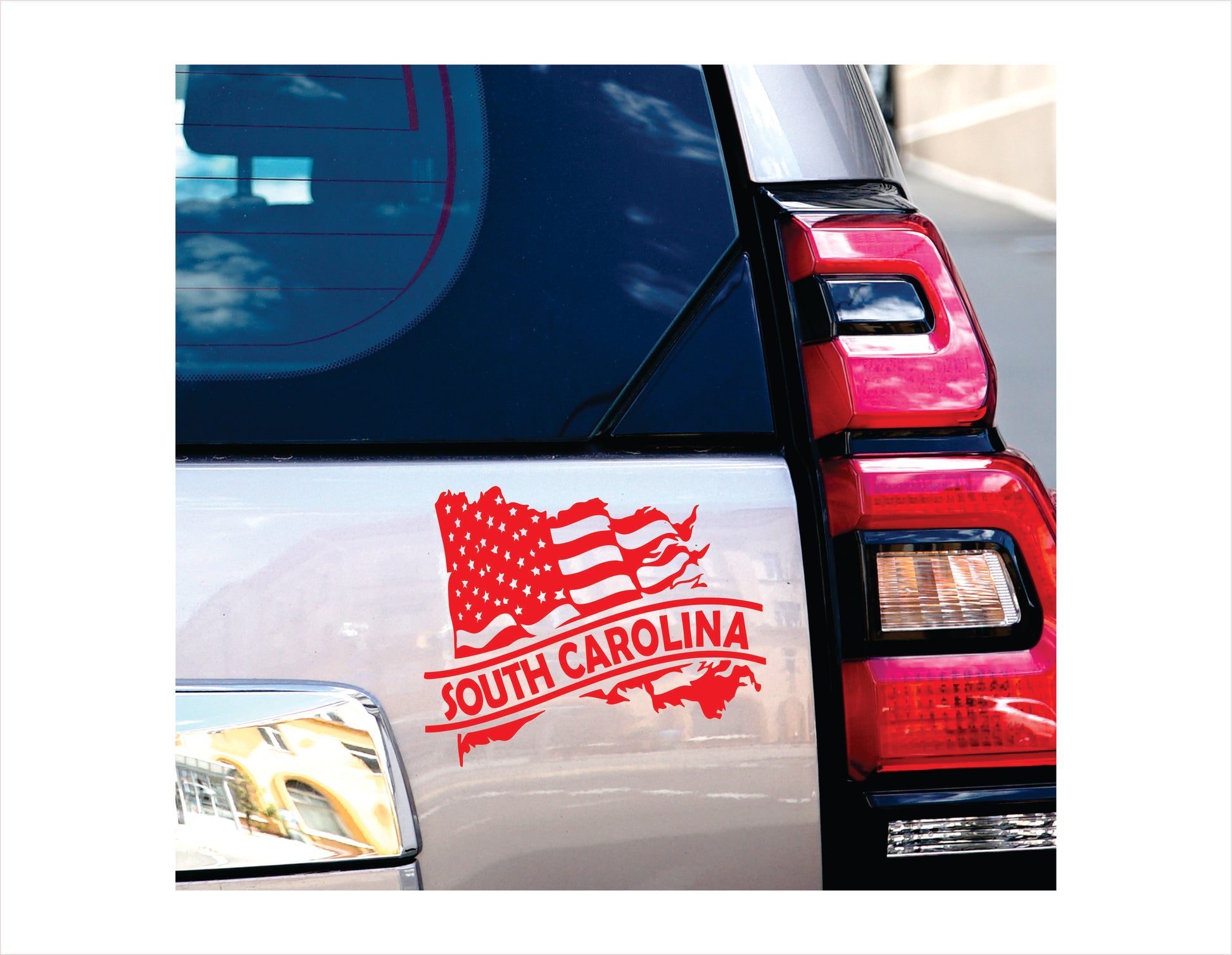 South Carolina State Usa Red Decal Sticker