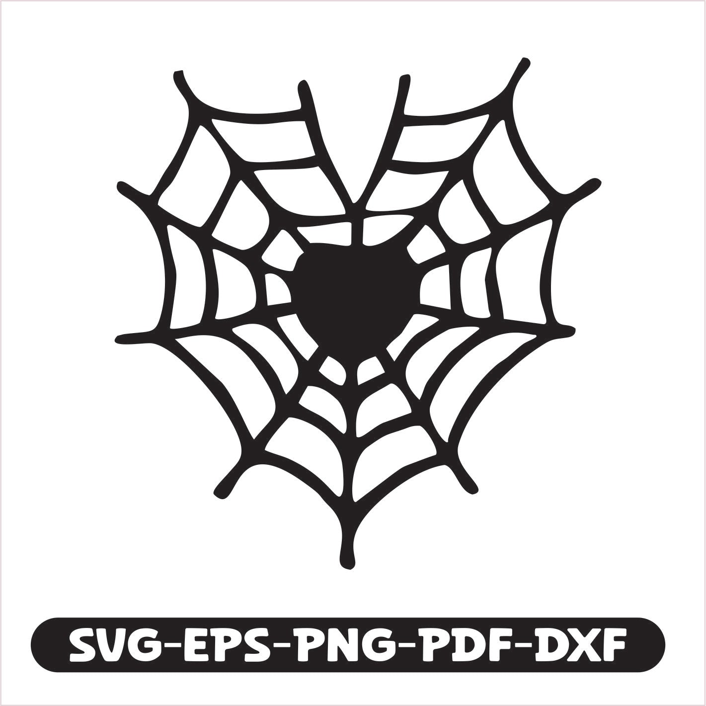 Spider web SVG EPS PNG PDF DXF Cutting File