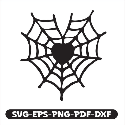 Spider web SVG EPS PNG PDF DXF Cutting File