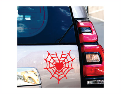 Spider web Red Vinyl Decal Sticker