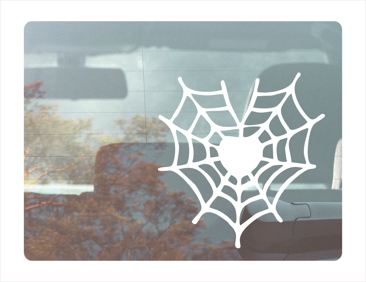 Spider web White Vinyl Decal Sticker