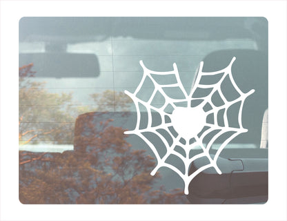 Spider web White Vinyl Decal Sticker