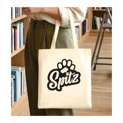 Spitz dog paw tote bag 1