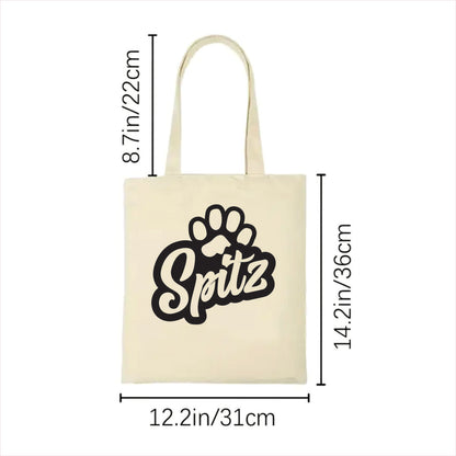 Spitz dog paw tote bag 2