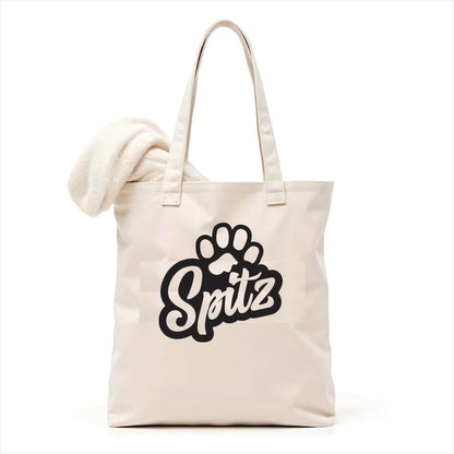 Spitz dog paw tote bag 3