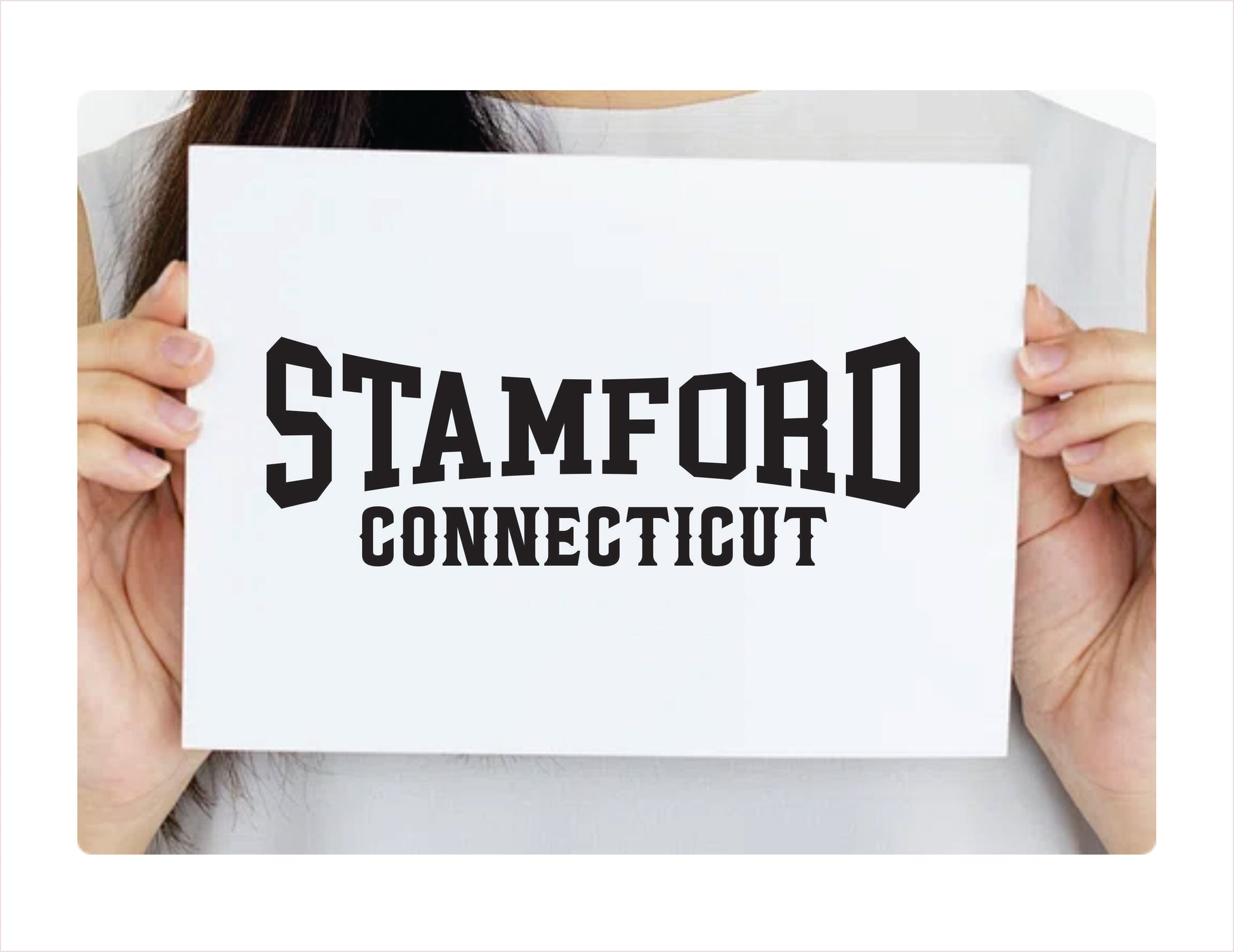 Stamford Connecticut black Decal Sticker 
