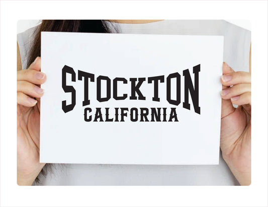 Stockton California black Decal Sticker 