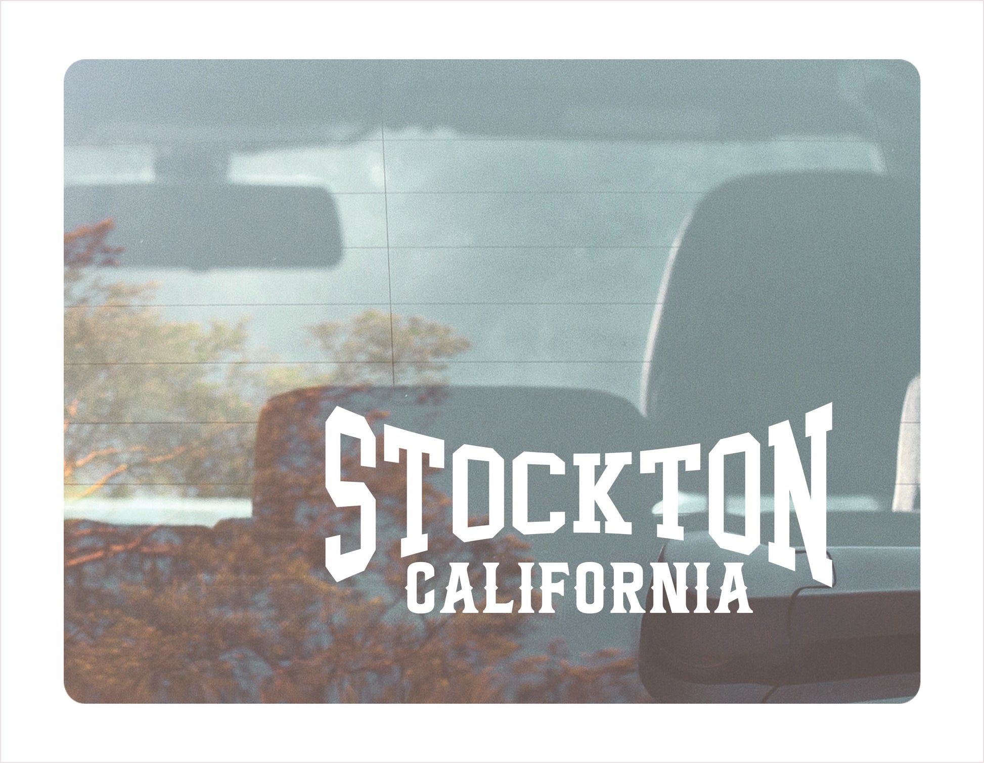 Stockton California white Decal Sticker 