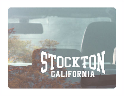 Stockton California white Decal Sticker 
