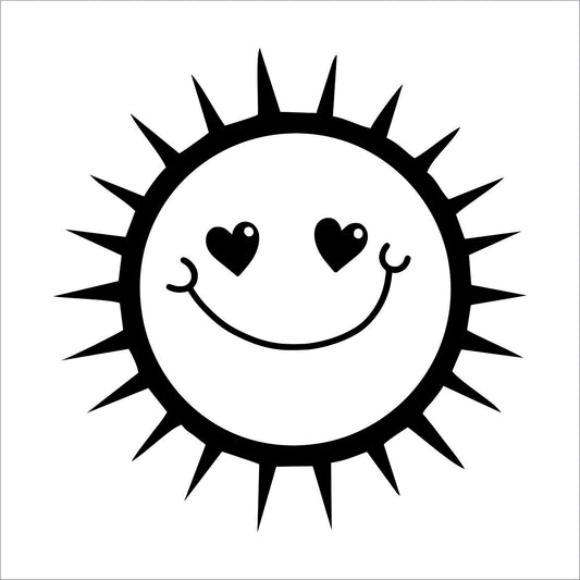 Sun Happy Vinyl Decal Sticker