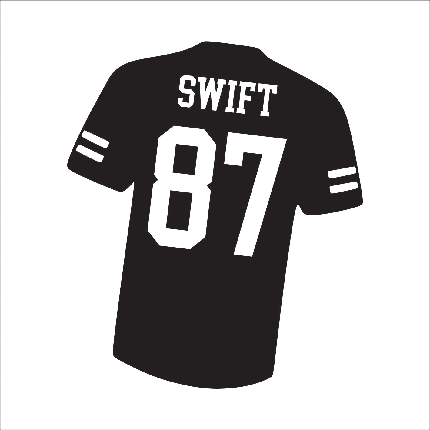 swift 87 jersey vinyl decals by ecorootstore