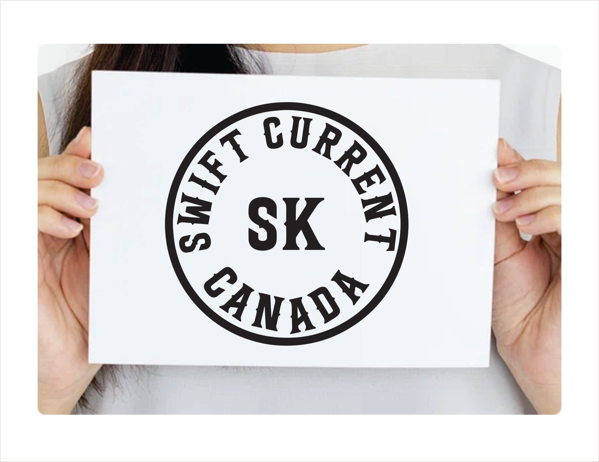 Swift Current Saskatchewan Canada Black Decal Sticker