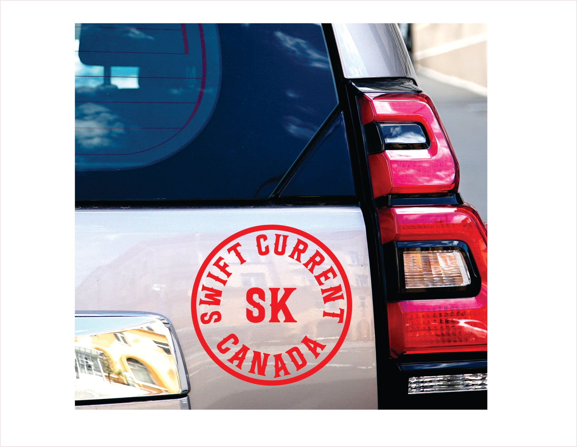 Swift Current Saskatchewan Canada Red Decal Sticker