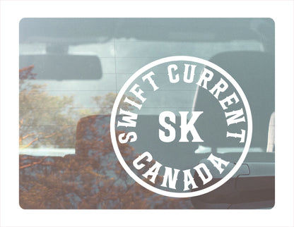 Swift Current Saskatchewan Canada White Decal Sticker