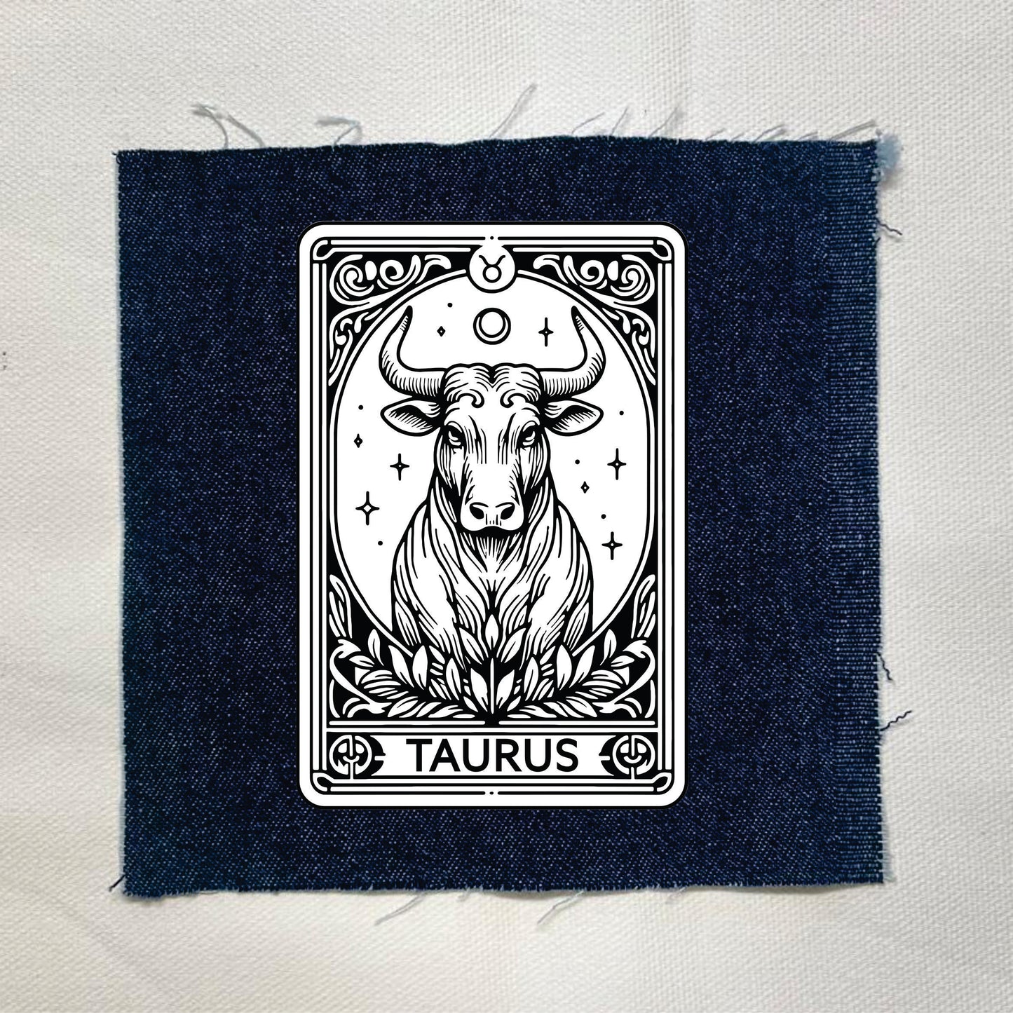 Taurus Zodiac Dark Denin Patch