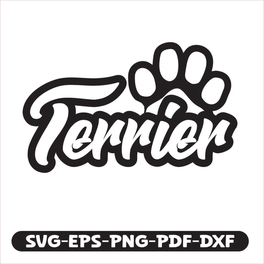 Terrier Paw SVG EPS PNG PDF DXF Cutting