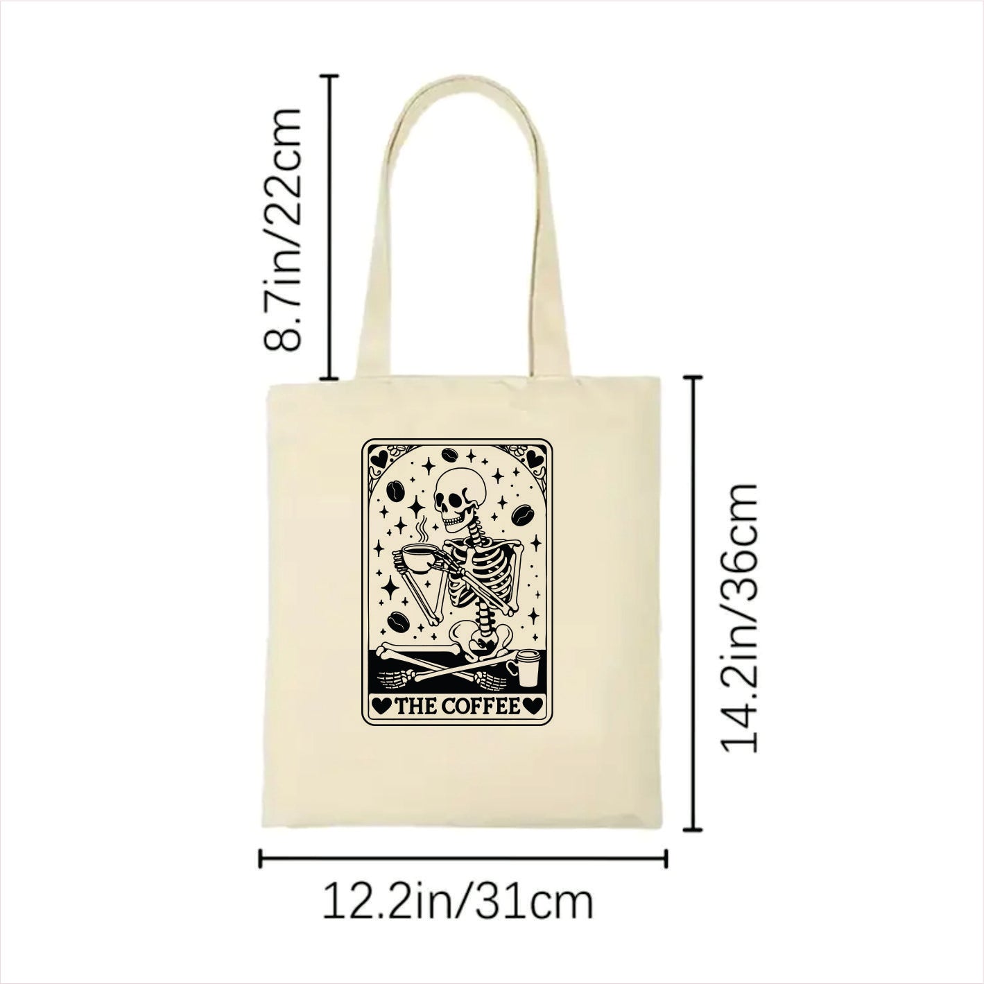 The coffee skull tote bag 2