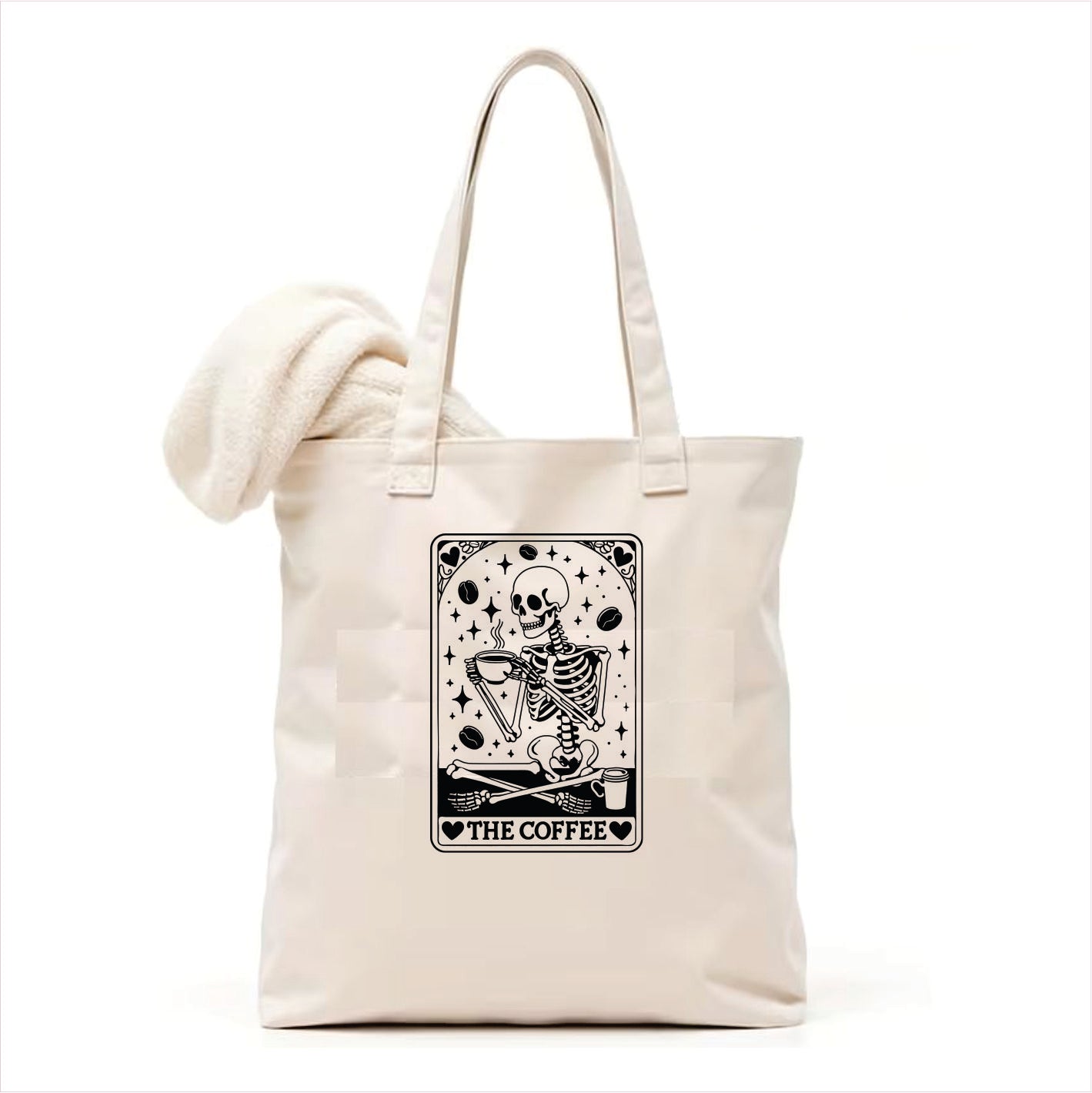 The coffee skull tote bag 3