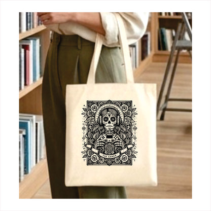 The gamer skull tarot tote bag 1