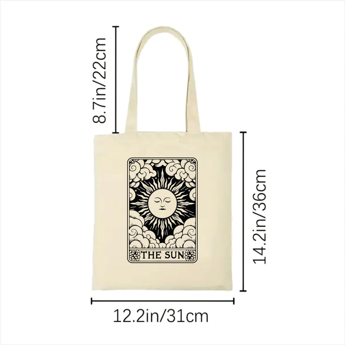 The sun tarot tote bag 2