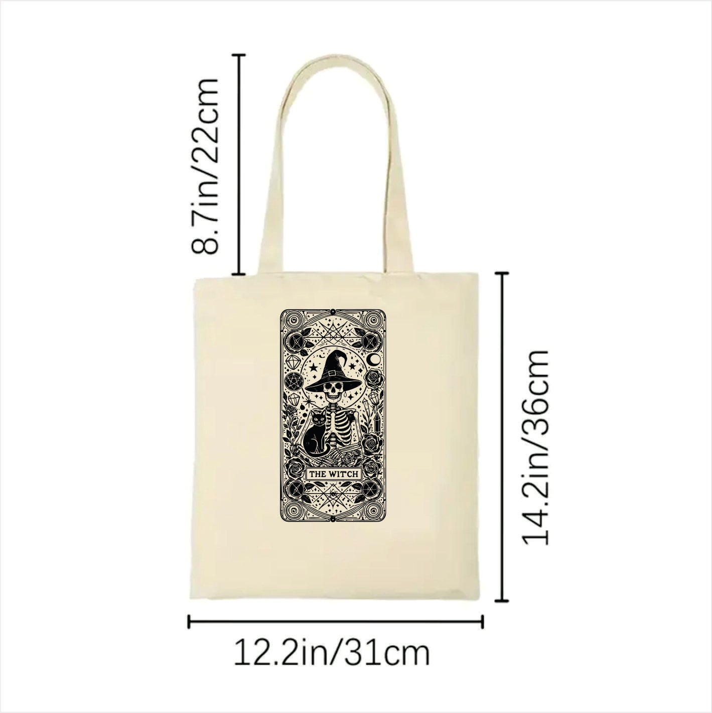 The witch and cat tarot tote bag 2