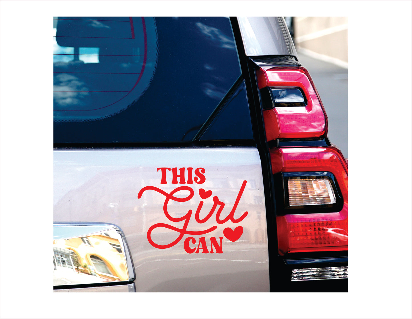 This girl can red Decal Sticker