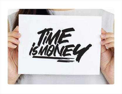 Time is money black decal sticker