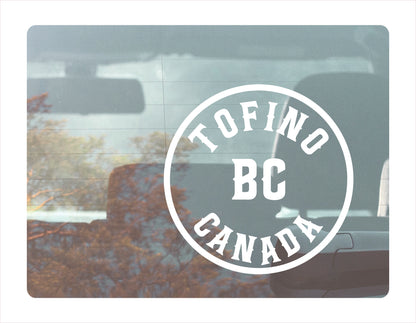 Tofino British Columbia Canada White Decal Sticker