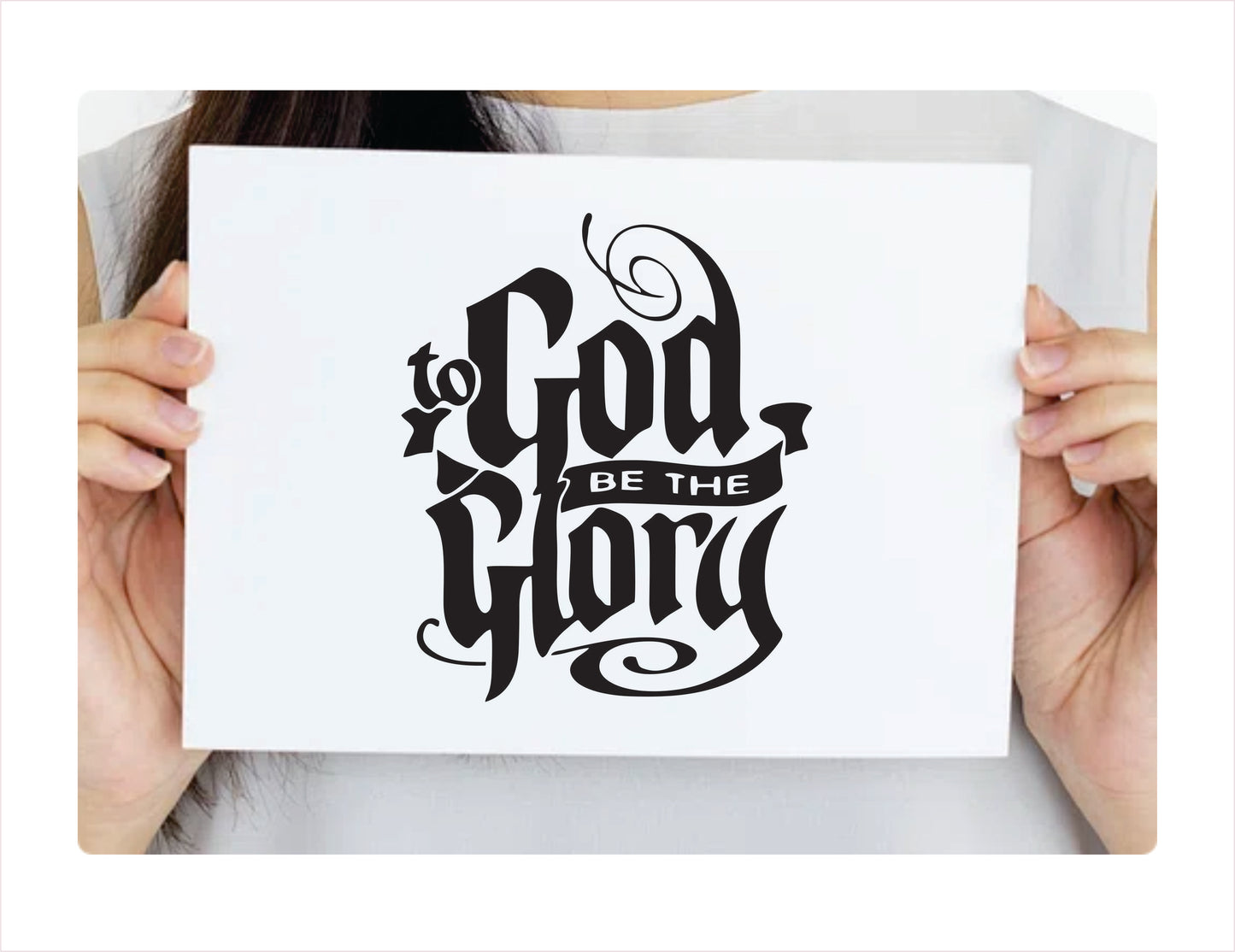 To god be the glory black decal sticker