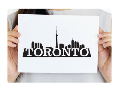 Toronto City Canada Black Decal Sticker