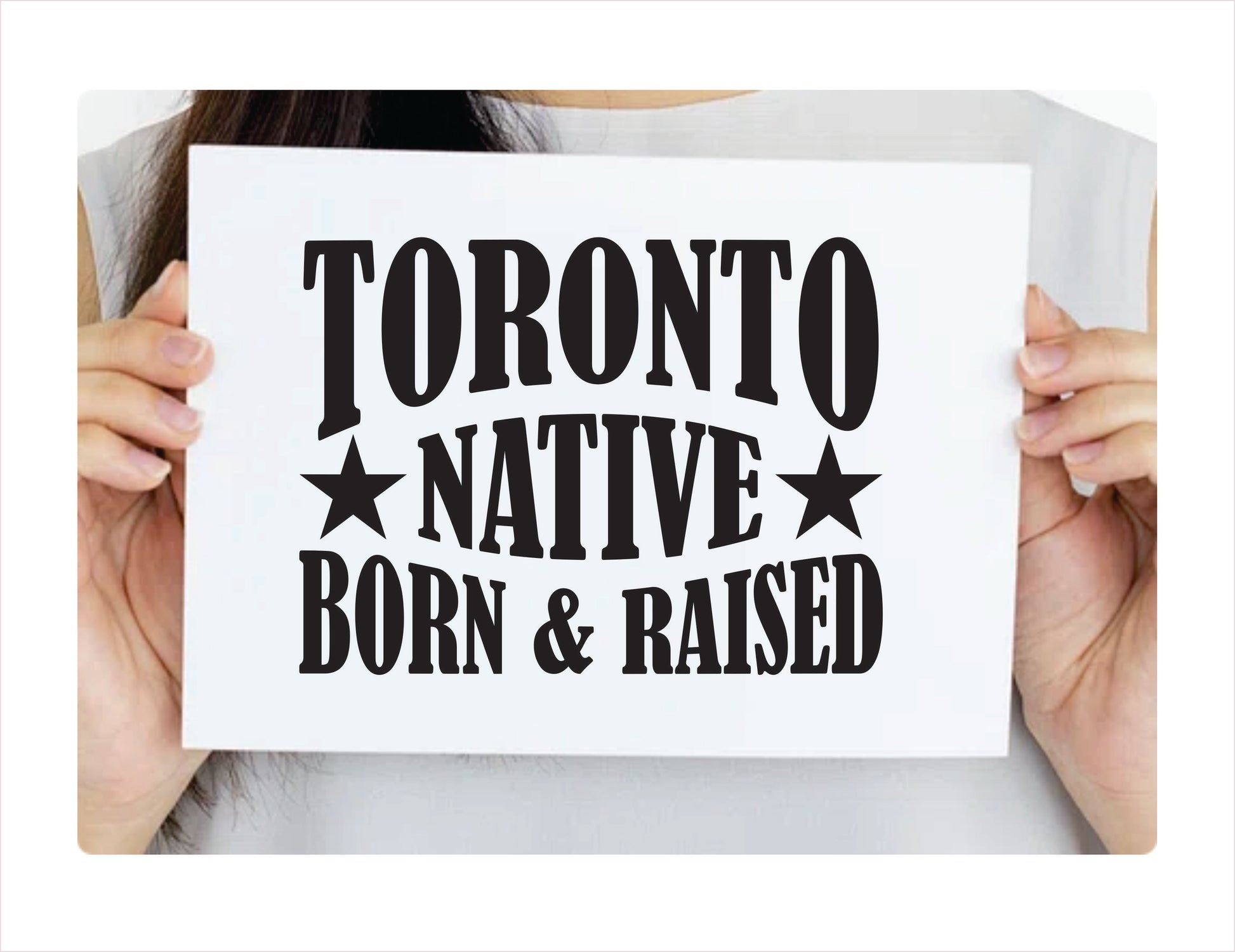 Toronto Native Born Raised Ontario Canada Black Decal Sticker