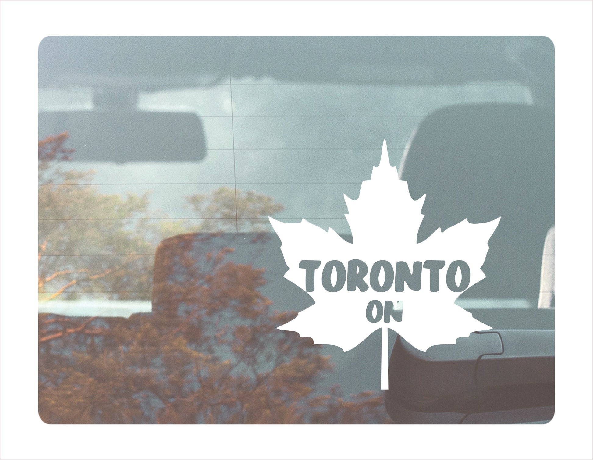 Toronto Ontario Maple leaf Canada White Decal Sticker