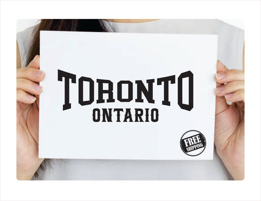 Toronto Ontario black Decal Sticker