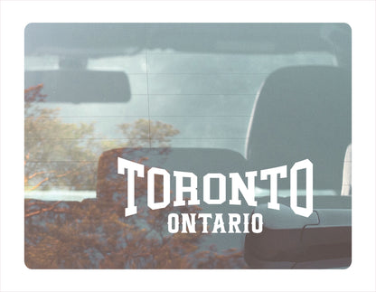 Toronto Ontario white Decal Sticker