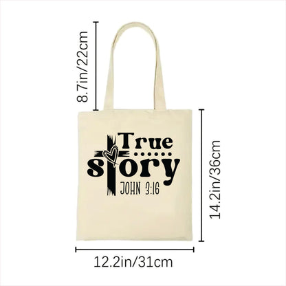 True story canvas tote bag 2