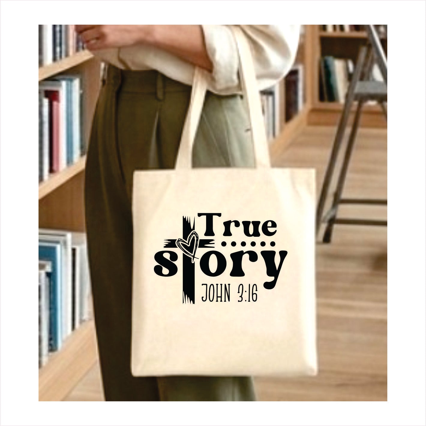 True story canvas tote bag 1