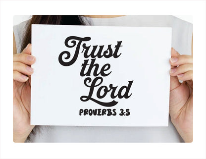 Trust the lord proverbs 3-5 black decal sticker 