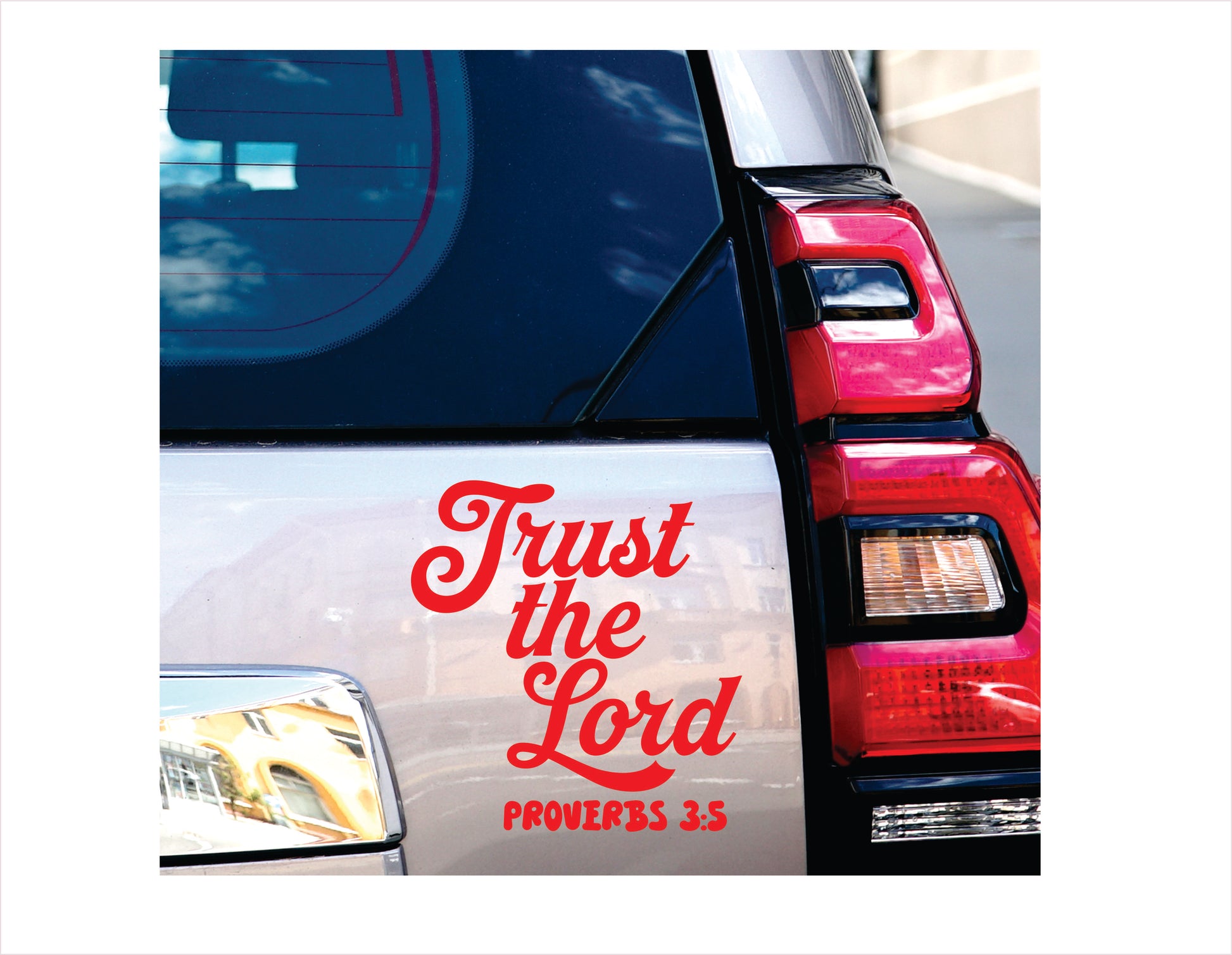 Trust the lord proverbs 3-5 red decal sticker 