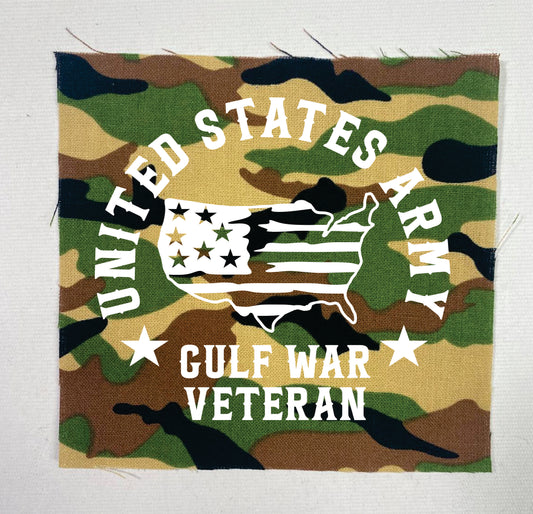United States Army Gulf War Veteran Sew-On Patch Camo Military Pride Patch