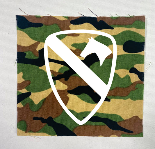 US Army First Cavalry Division Sew-On Patch Camo Military Pride Patch