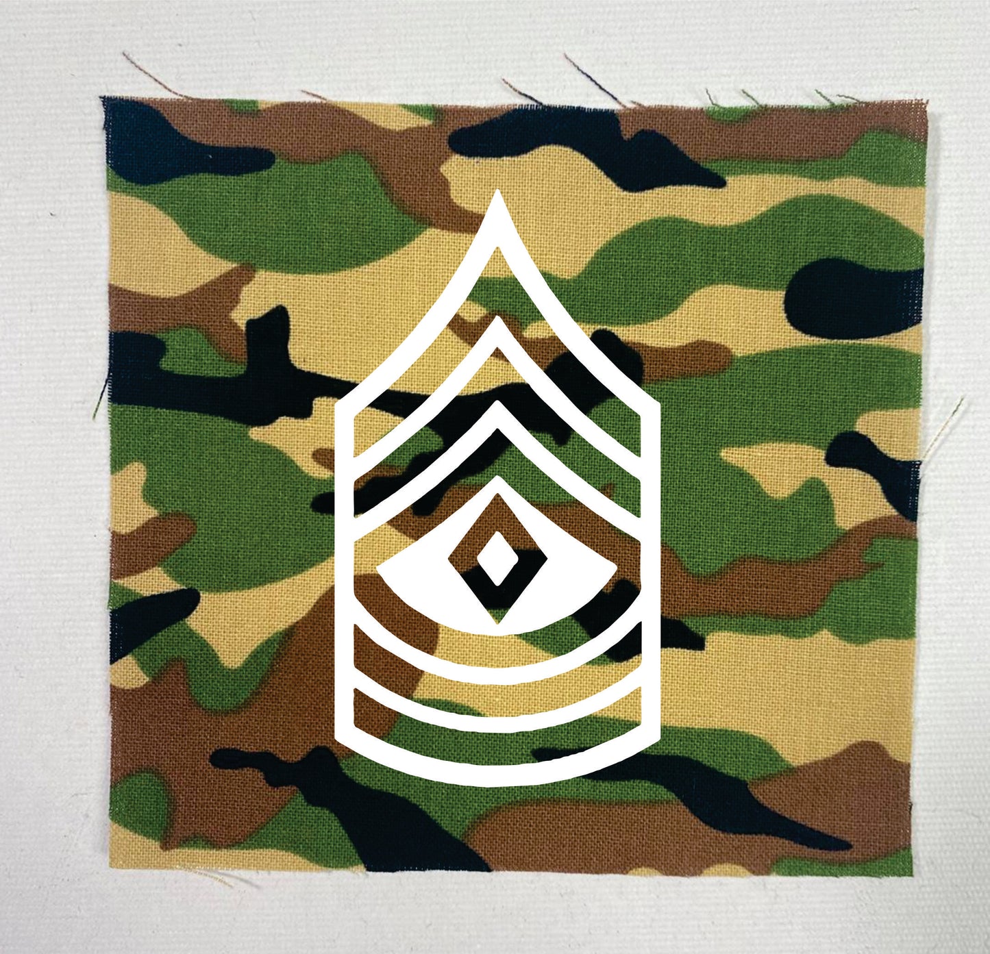 US Army First Sergeant Sew-On Patch Camo Military Pride Patch