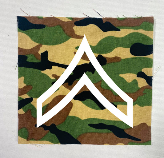 US Army Private Sew-On Patch Camo Military Pride Patch