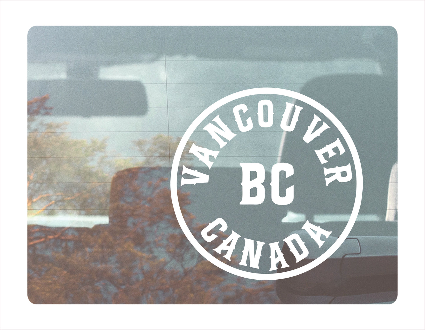 Vancouver British Columbia Canada White Decal Sticker 