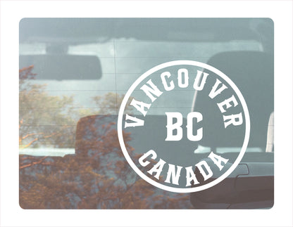 Vancouver British Columbia Canada White Decal Sticker 